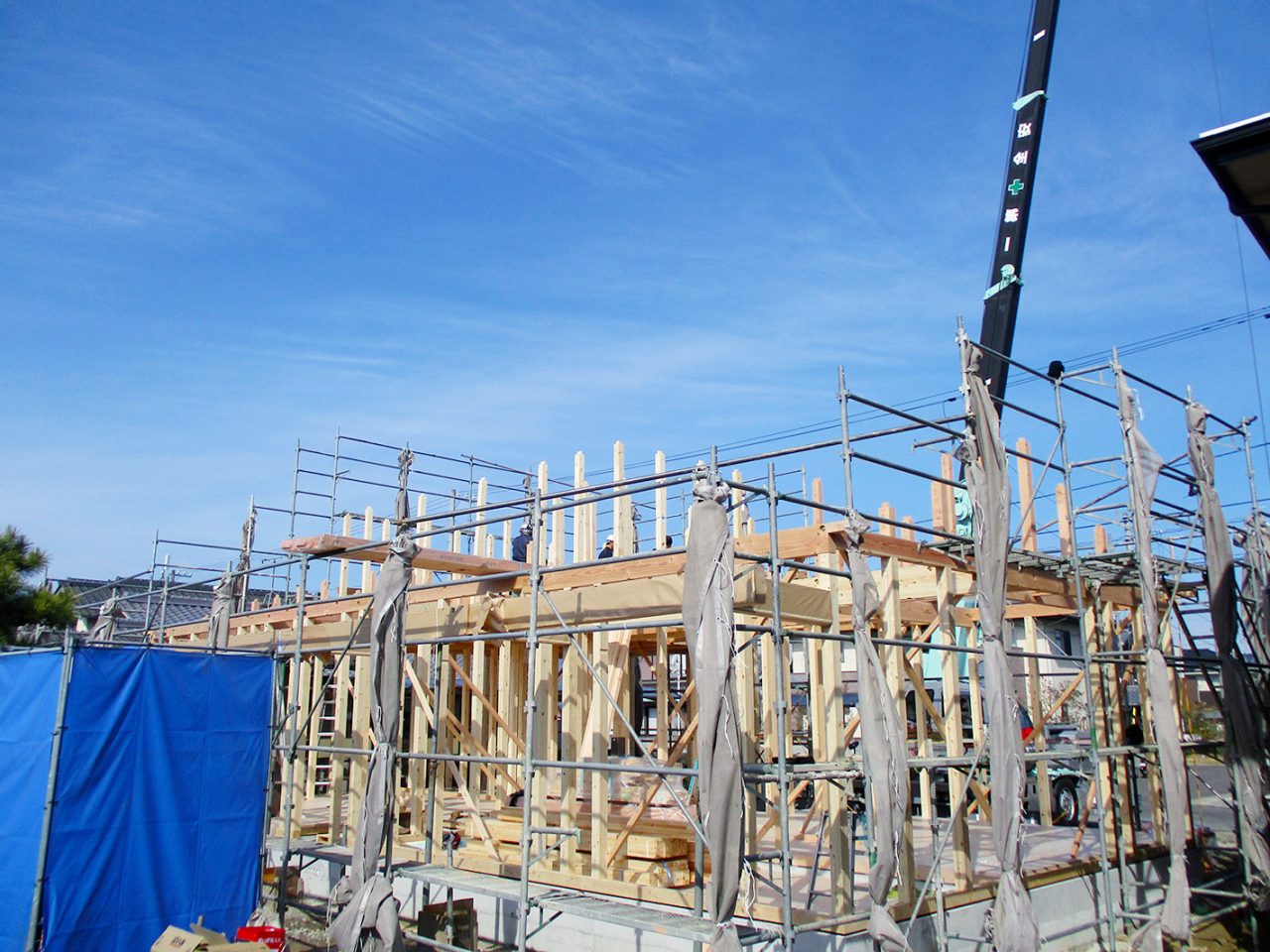 守り神に見守られた上棟式