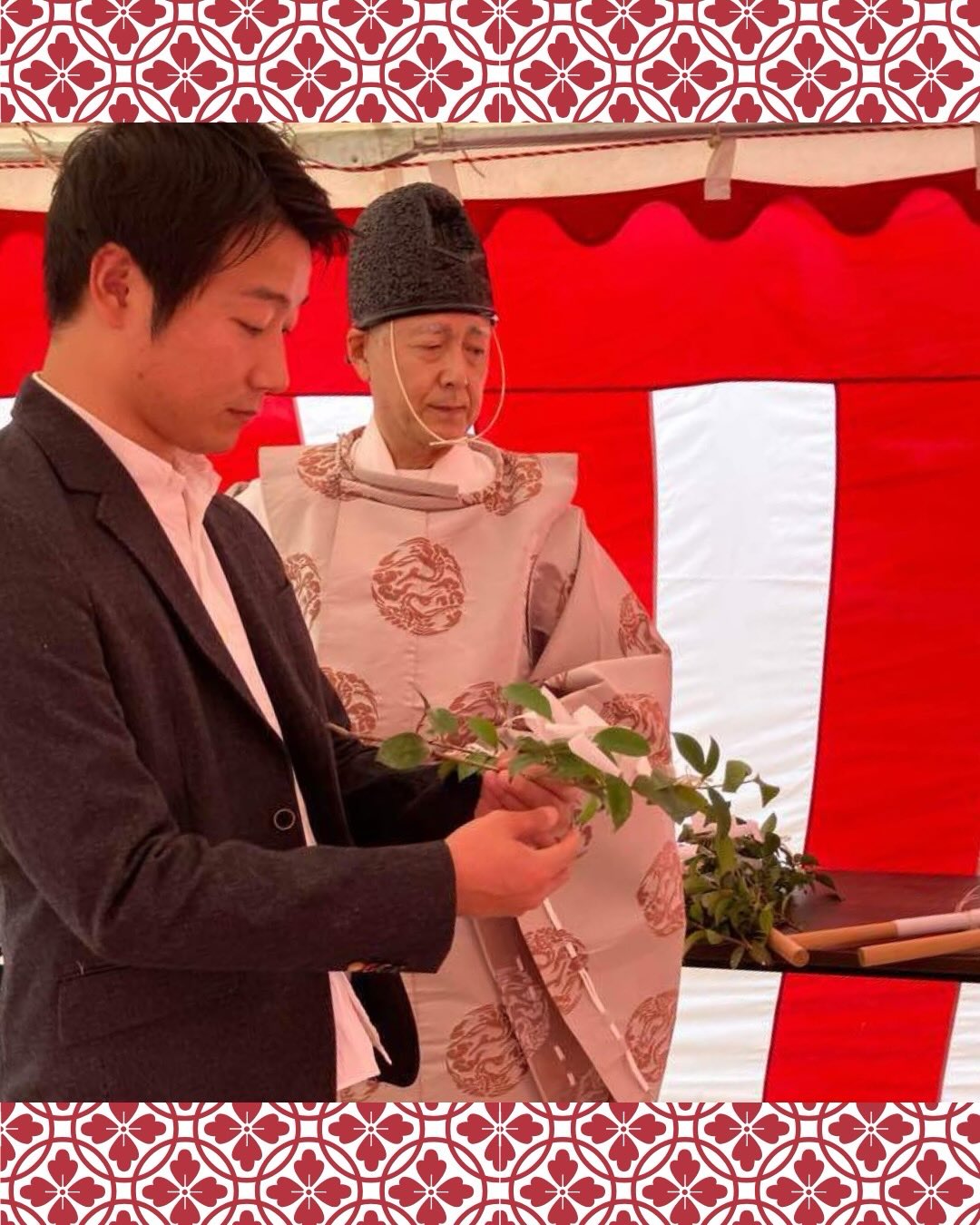 高松市での地鎮祭にお子さまと参加されるお施主様